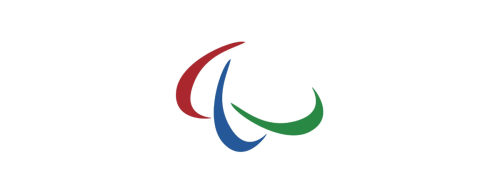 Paralympics logo consisting of three curved shapes in red, blue, and green